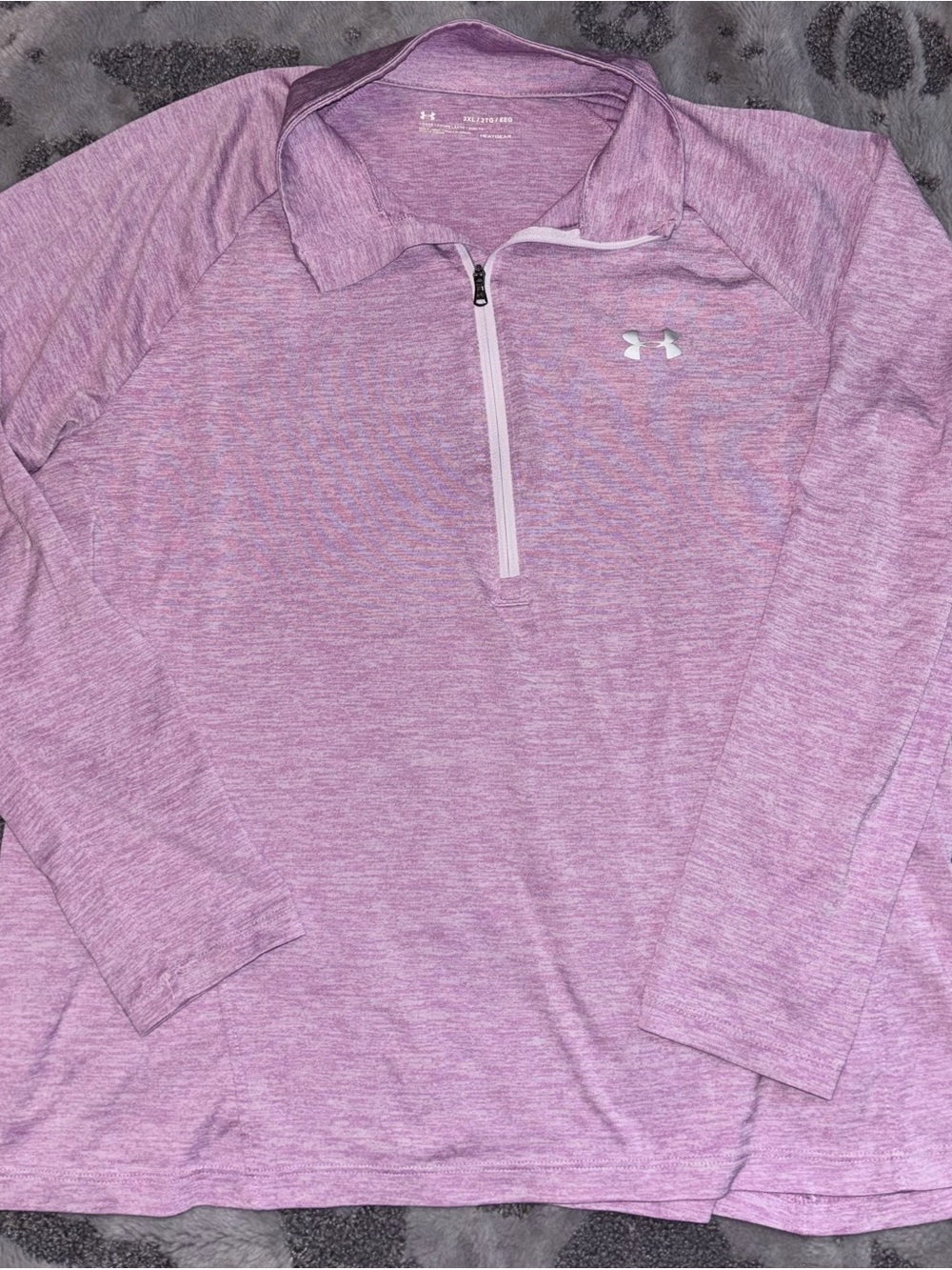 Under Armour women’s Heather Purple 1/4-Zip Performance Long Sleeve~ 2x~